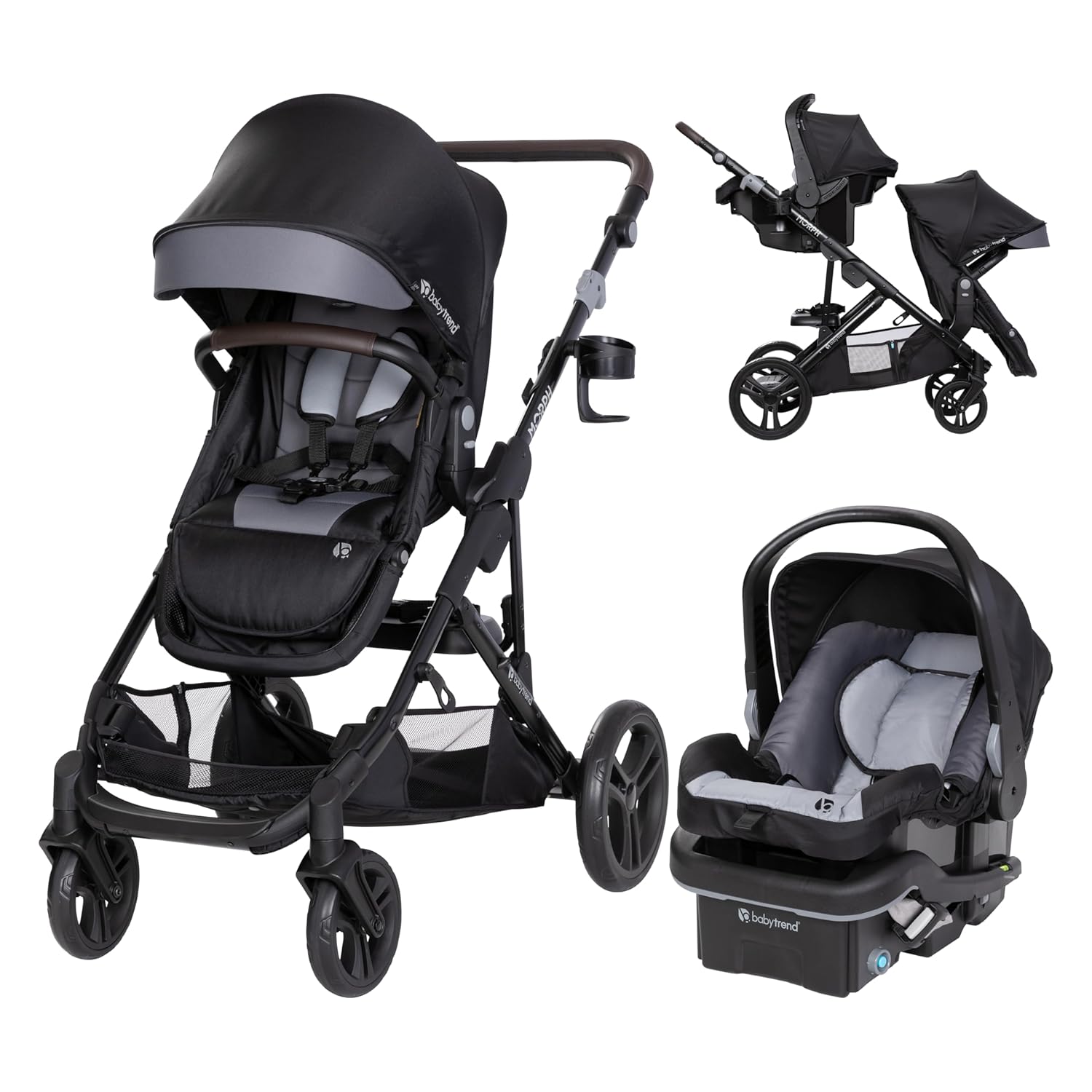 Single to Double Travel System with Infant Car Seat and Extra Base N474445