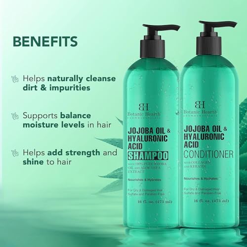 Tea Tree Shampoo and Conditioner Set for Itchy and Dry Scalp, Sulfate Free, 16 fl oz each G7268