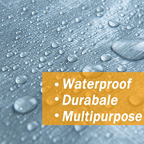 50x100 ft 6 Mil Waterproof UV Resistant Poly Tarpaulin with Reinforced Edges J9198