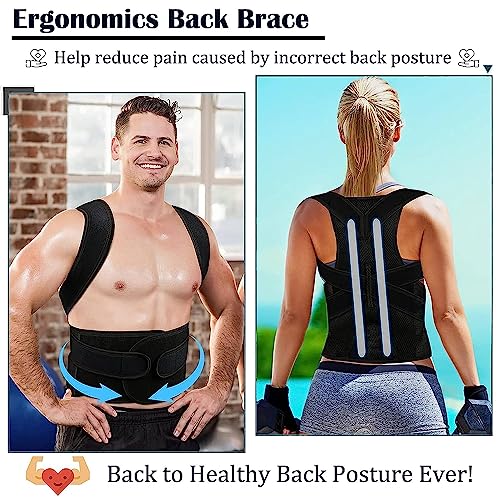 Posture Corrector Adjustable Back Brace for Pain Relief I8434