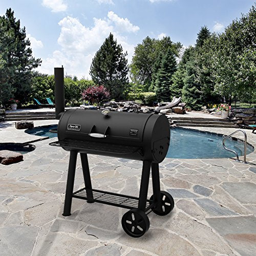 Heavy-Duty Compact Barrel Charcoal Grill, Black S831406