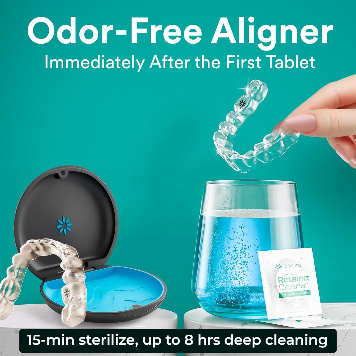 Retainer Cleaner Tablets, Mint-Scented, 120 Count Q645565