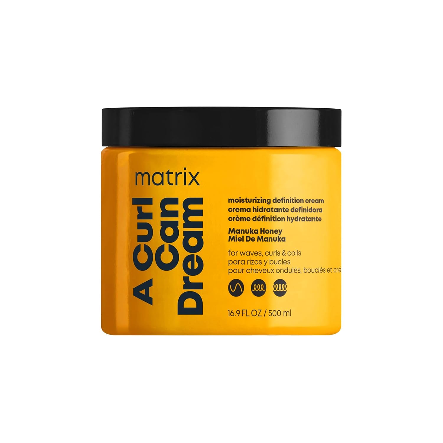 Matrix A Curl Can Dream Moisturizing Leave-in Cream | Moisturizes & Defines Curls | For Curly, Coily, and Wavy Hair | Protects from Heat Styling | Frizz Control & Detangler | 16.9 Fl. Oz.