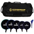 HYPERWEAR Adjustable Sandbag System - Heavy-Duty Workout Sandbags with Handles and Pre-Filled SandBells (25lb, 40lb, 80lb, 160lb)