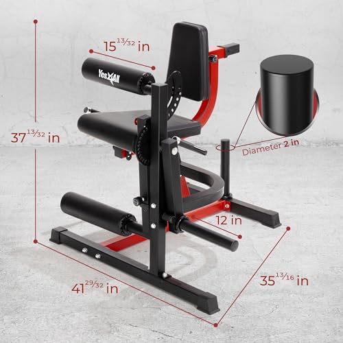 Leg Extension and Curl Machine, Adjustable Plate Loaded Bench for Home Gym S7899