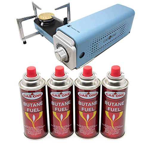 GasOne GS-8300 - Camp Stove Compact Butane Stove with Carrying Case - Foldable Portable Stove
