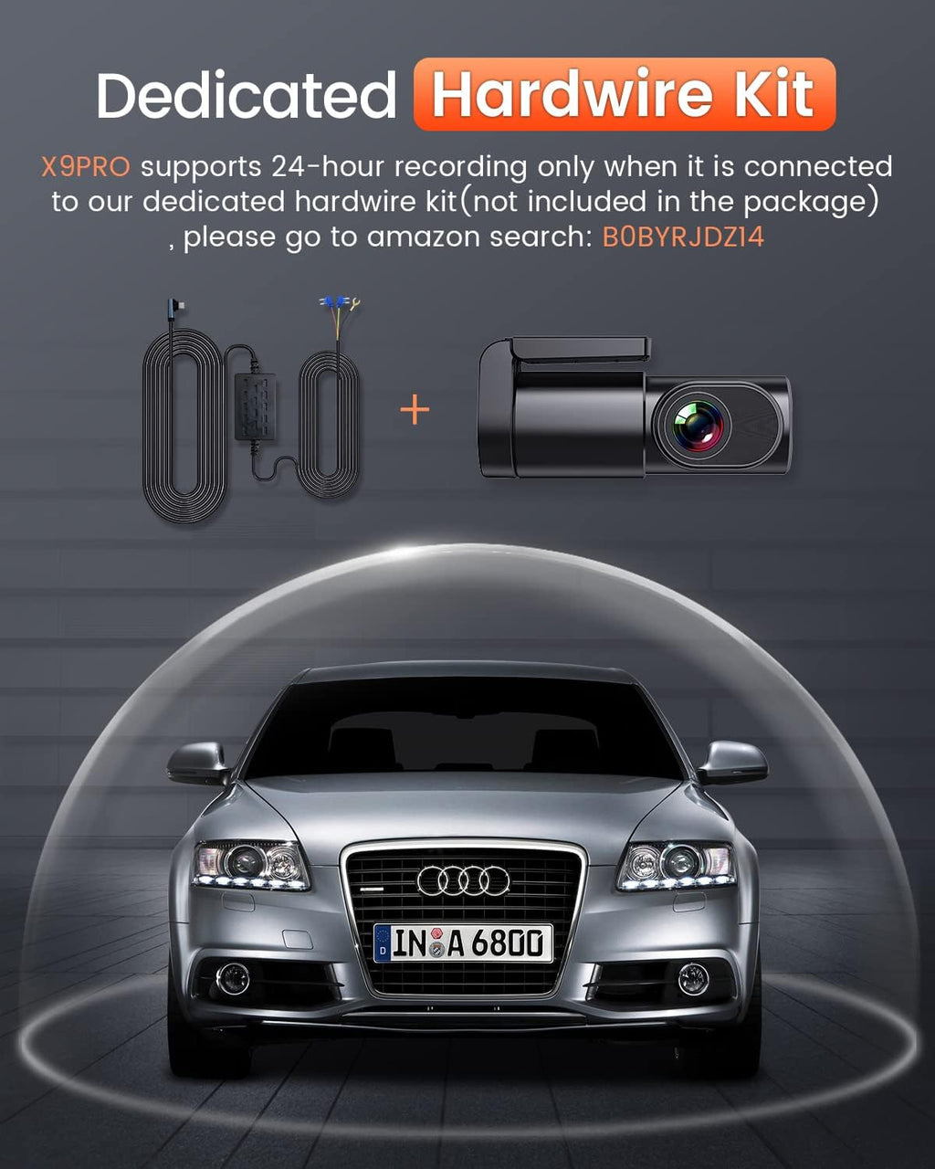 2.5K Front Dash Cam with Night Vision and Parking Mode K233036