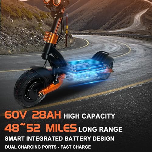 Electric Scooter for Adults, 3000W Dual Motors, 45 MPH, 52 Mile Range F197103