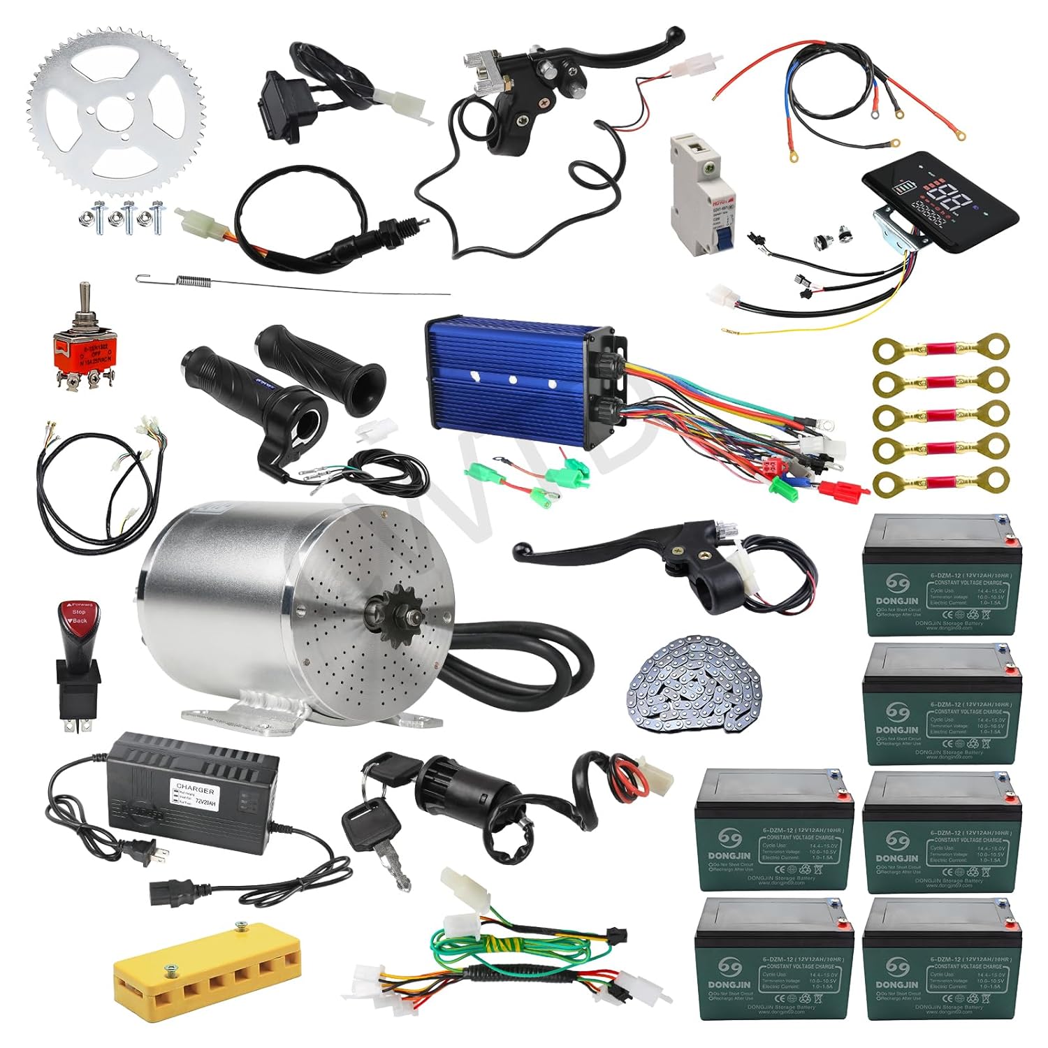 Ultimate 72V 3000W Brushless Motor Kit with LCD Display for High-Speed Electric Scooters Go-Karts and Bikes Complete Power Upgrade
