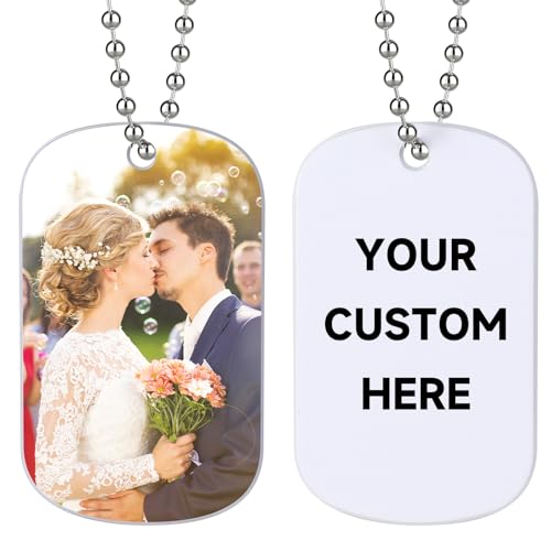 Valyria Personalized Fingerprint Jewelry, Memorial Fingerprint Jewelry, Actual Fingerprint Dog Tag Pendant Necklace