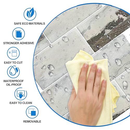 Peel and Stick Backsplash Tile Subway 3D Mosaics for Kitchen and Bathroom X738