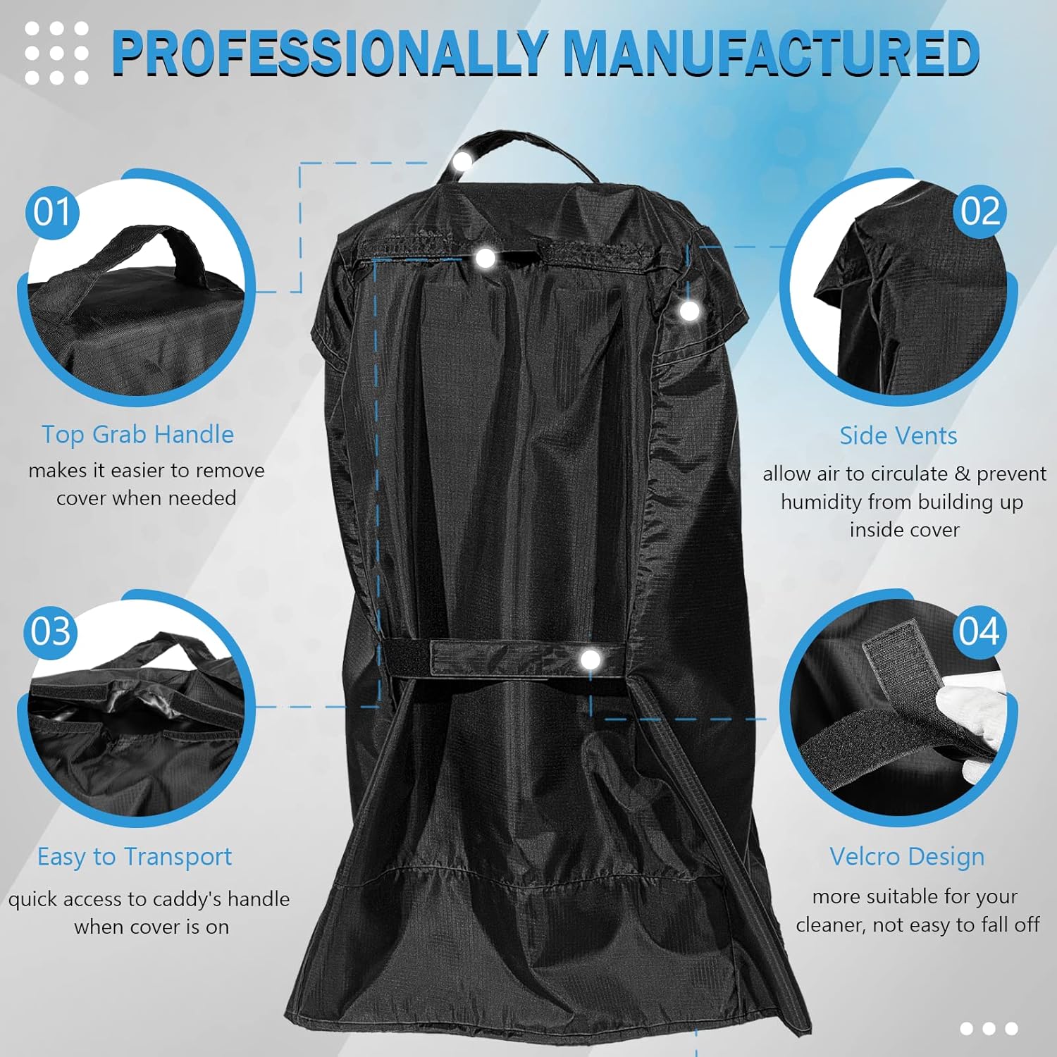 Swimming Pool Cleaner Caddy Cover, Oxford 330D Fabric, Waterproof, All-Season Protection I273745