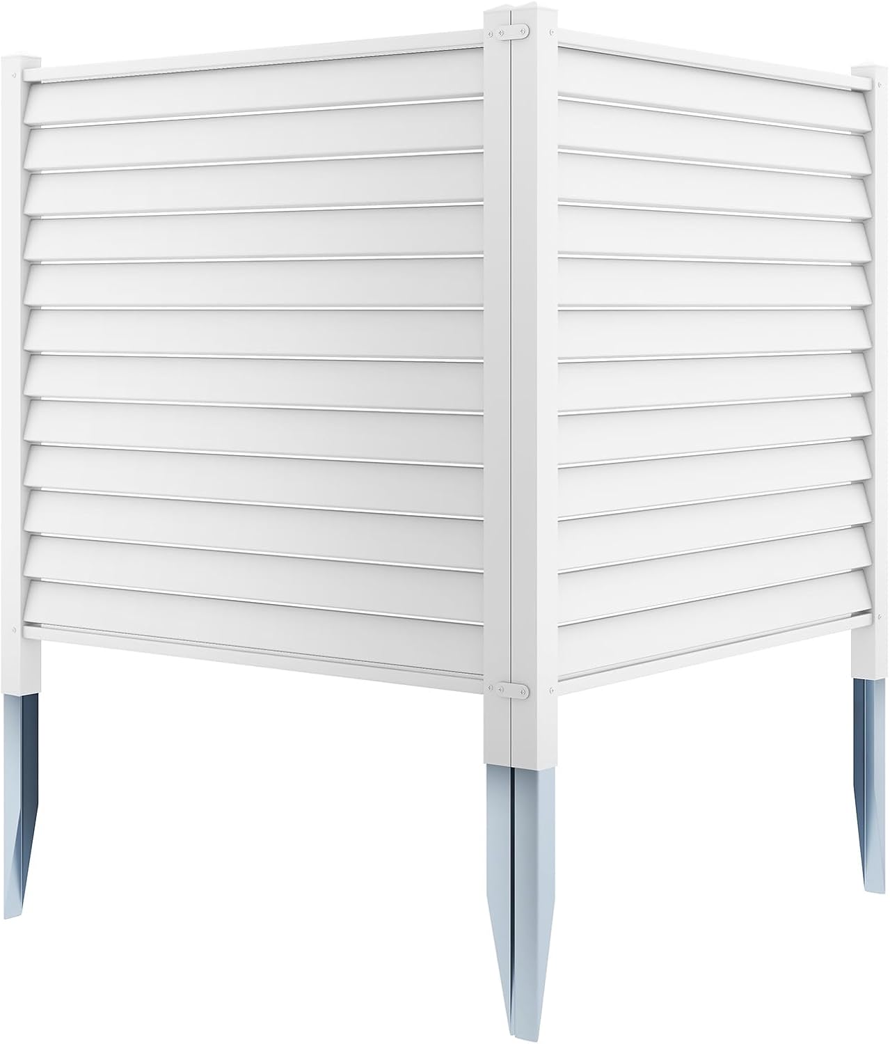 Air Conditioner Fence 2 Panels - 44"W x 45"H Outdoor Privacy Screen with Metal Stakes R881