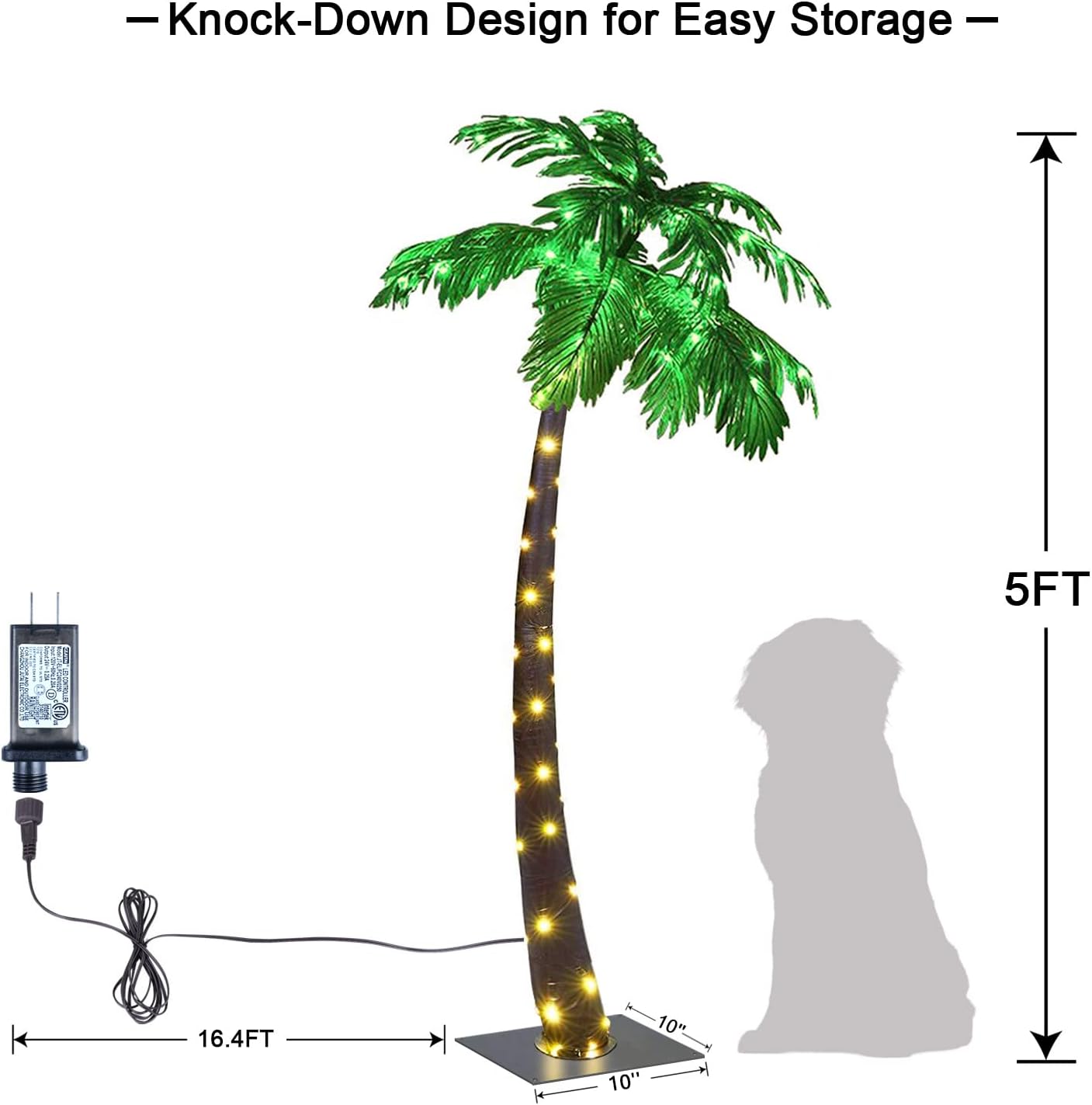 Palm Tree Decor 184LED for Outdoor Patio Party Garden N95946