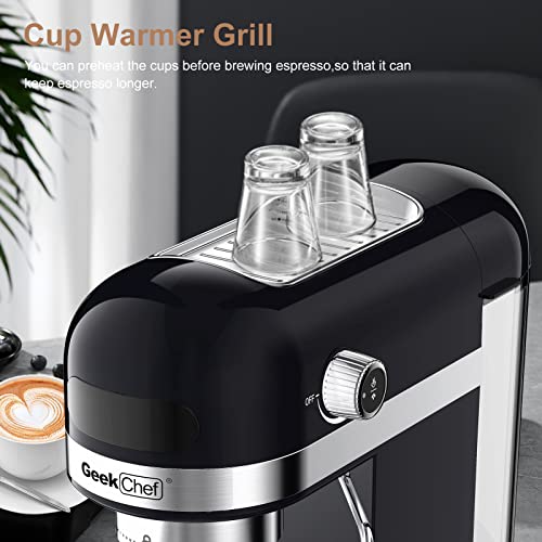 20 Bar Espresso Machine with Detachable Water Tank, Black S49415