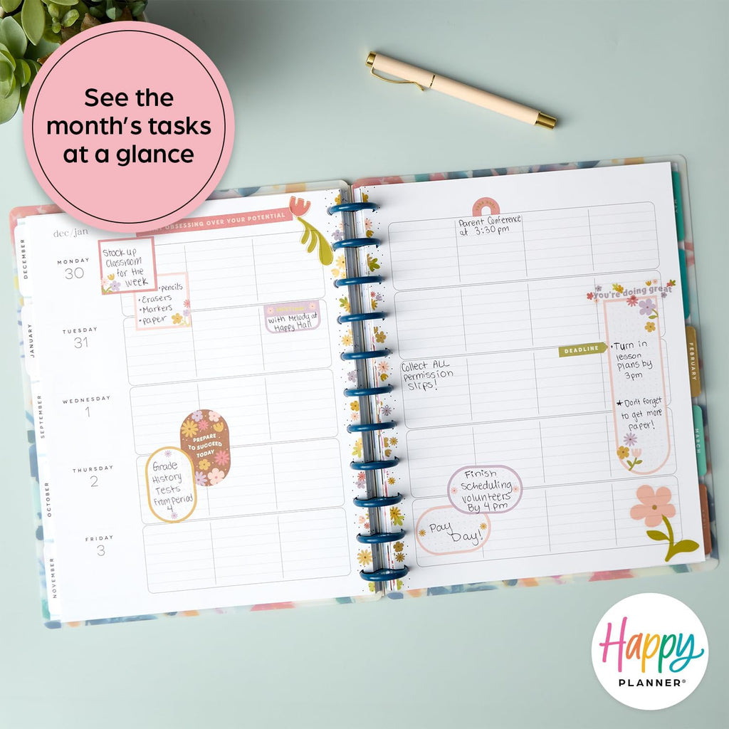 Disc-Bound 12-Month Academic Planner, Daily and Monthly, Big Size, 8.5" x 11" Y907