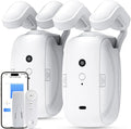 Smart Automatic Curtain Opener: 2PCS Remote Control Electric Curtain Robot with App/WiFi/Remote, High-Performance Motor Compatible with Alexa, Google, Siri for Roman Rod, T/U-shaped Track