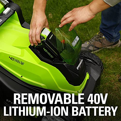 40V 17" Cordless Push Lawn Mower, 4.0Ah Battery and Charger Included H381388