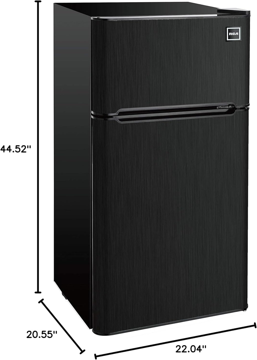 2 Door Refrigerator/Freezer, 4.6 cu ft, Black Stainless Steel E872