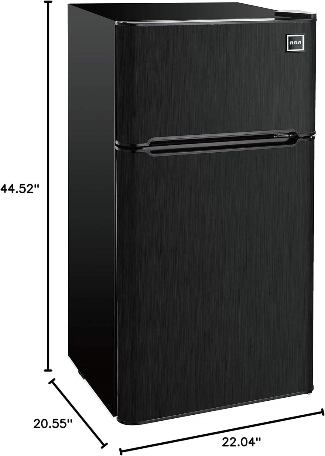 2 Door Refrigerator/Freezer, 4.6 cu ft, Black Stainless Steel E872