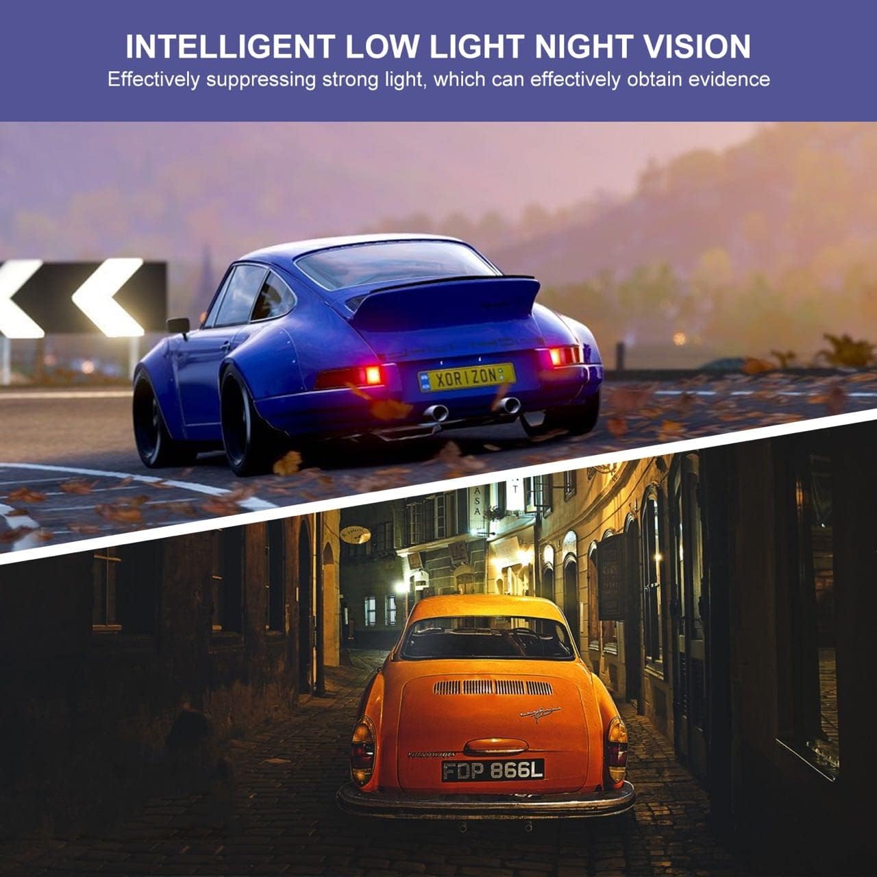 2K 1440P Front and Rear Dash Cam with WiFi, GPS, and Night Vision O82642