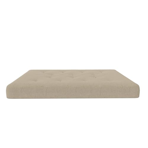 6-Inch Bonnell Coil Futon Mattress, Polyester Linen, Full, Dark Gray X2340
