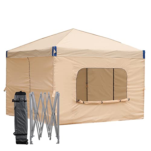 Pop-Up Canopy Tent with Roller Bag and Curtain B52422