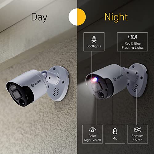 4K Security Camera System, 8 Channel DVR with 2TB, Indoor/Outdoor Wired Bullet Cameras N5933