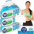 Body Wipes for Adults Bathing No Rinse (2 Pack) 100 XL Shower Wipes + 8 Travel Bath Wipes - 9" x 12" Extra Thick Adult Disposable Washcloths for Elderly Incontinence & Camping Essentials