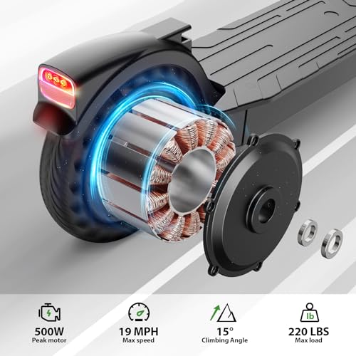 Electric Scooter for Adults, Foldable, 19 Mph, 500W Motor L681
