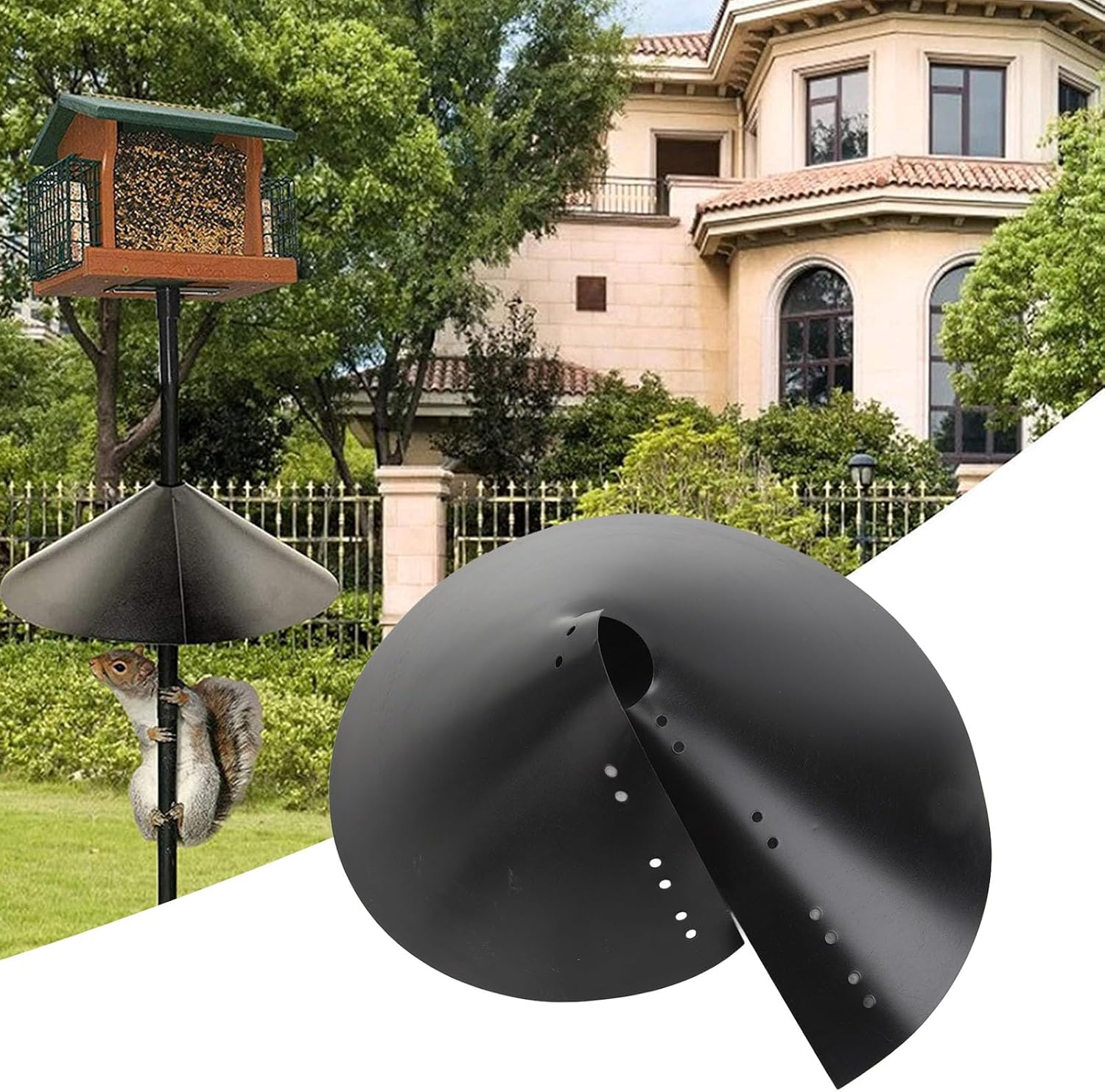 Plastic Squirrel Baffle for Bird Feeders, 16 inches U278006