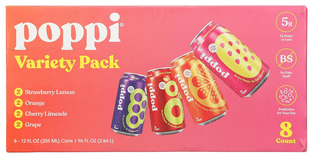Probiotic Soda Variety Pack, 12 oz, 8 Count Z970480