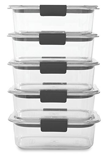 Food Storage Container, BPA Free Plastic, Medium 3.2 Cup, 5 Pack C112