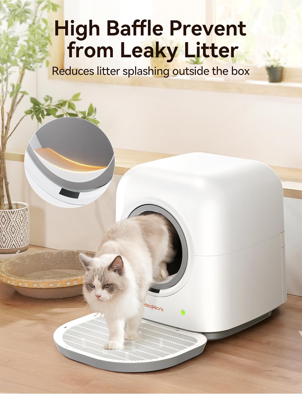 Self-Cleaning Automatic Cat Litter Box for Multi Cats with Odor Removal K9086