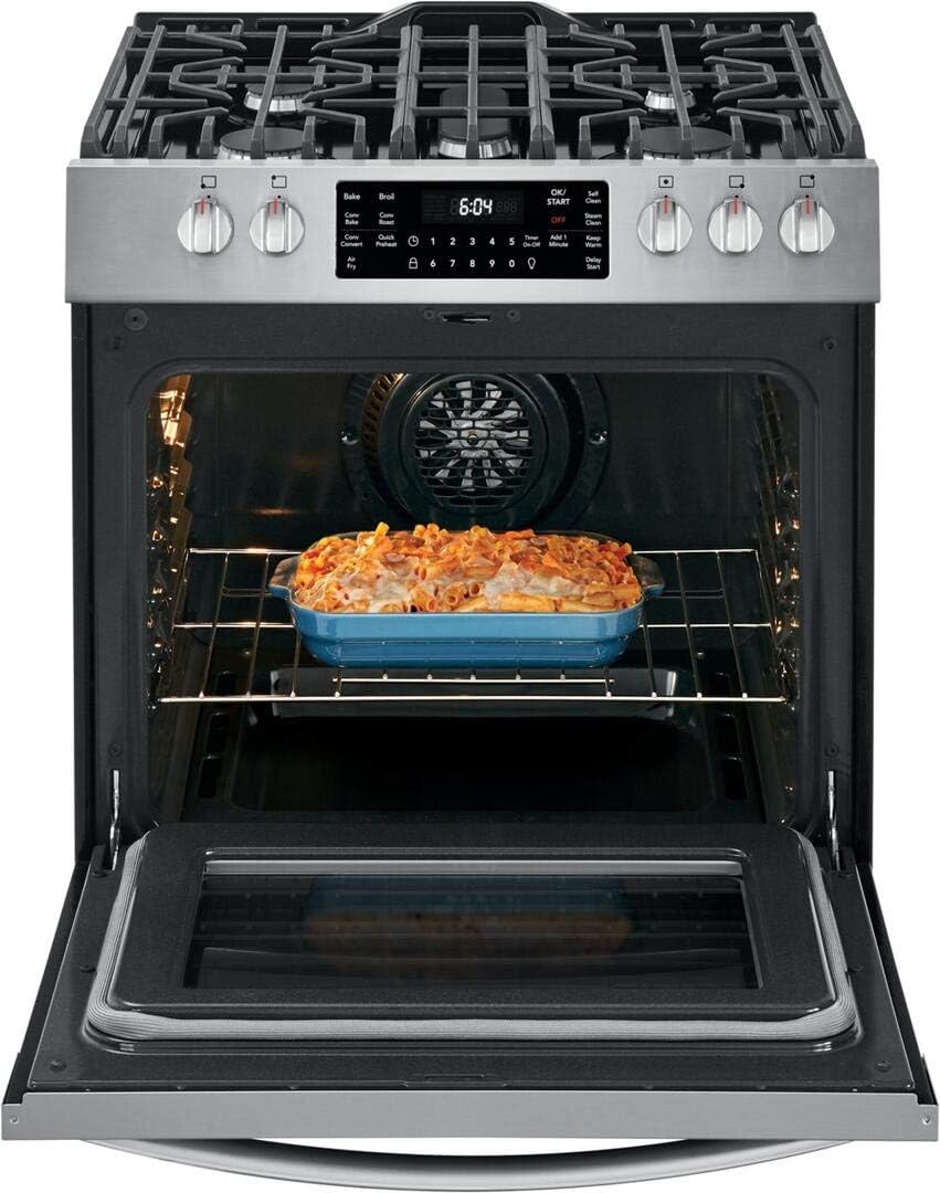 30" Gas Range with 5 Sealed Burners, Griddle, Convection Oven, Self Cleaning, Air Fry R75851