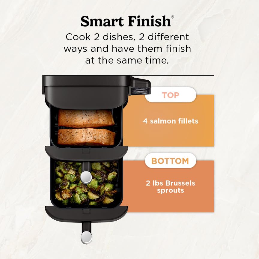 DoubleStack 2-Basket Air Fryer, 8 QT, 6-in-1, Black Z2104