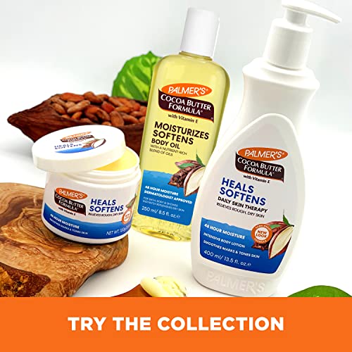 Cocoa Butter Body Oil with Vitamin E for Skin Hydration, 8.5 oz X973