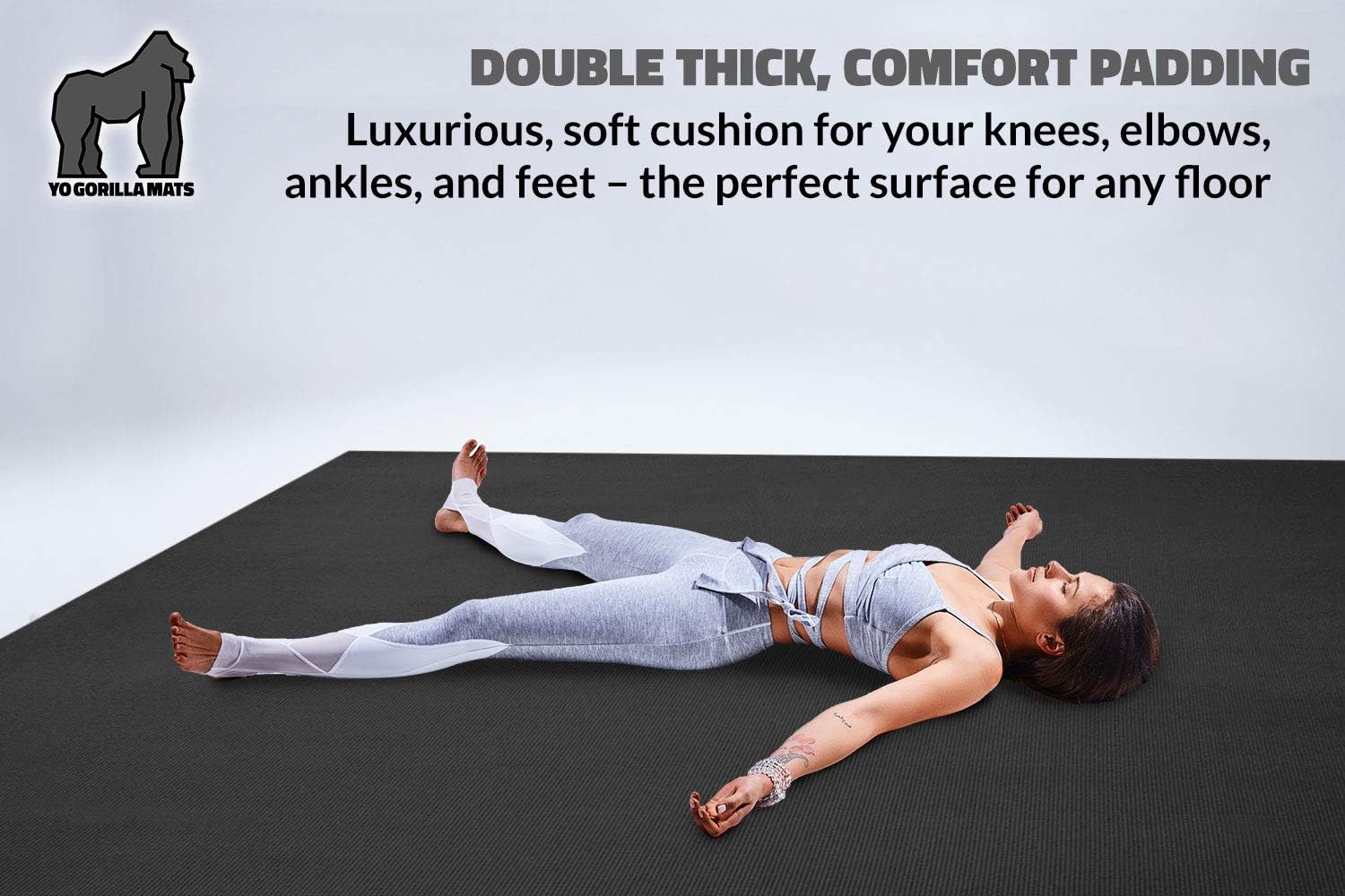 Large Yoga Mat 7x5 ft Extra Thick Non-Slip Exercise Mat for Home Workouts T94010