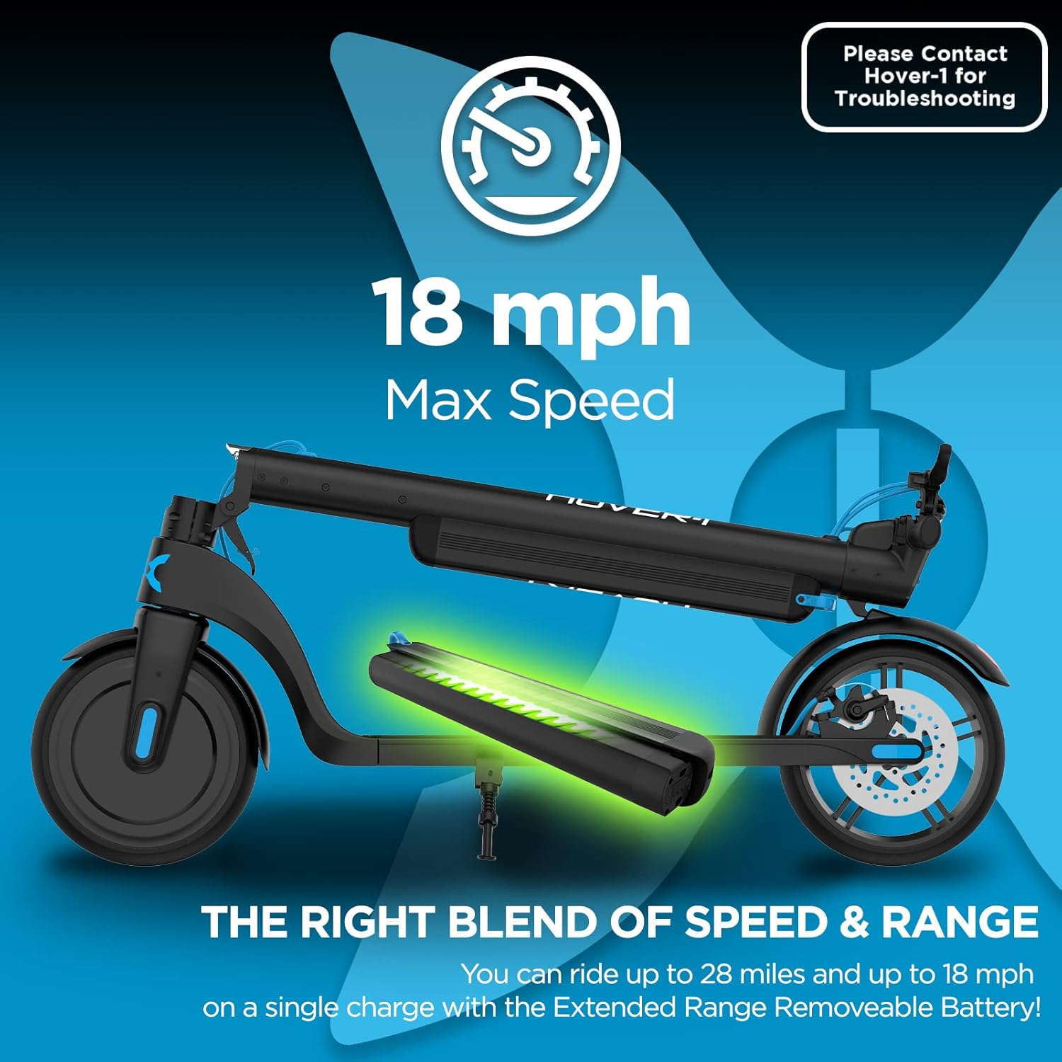 Electric Folding Scooter with 18 MPH Speed, 18 Mile Range, LCD Display N139