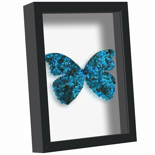 Picrit Shadow Box Frame 11x14, Display Case Box with High Definition Real Glass and Black Back for Memorabilia, Baby Items, Wedding Memories, Crafts, Tickets and Photos, Black