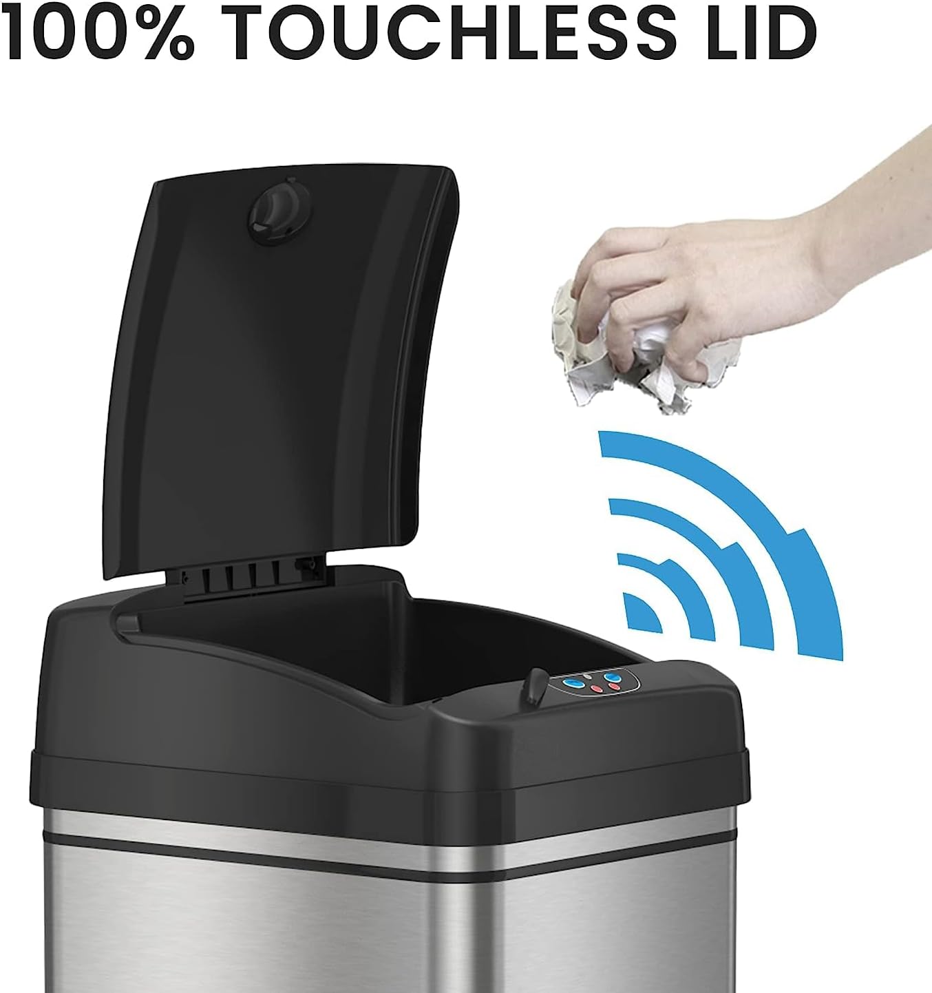 13 Gallon Stainless Steel Automatic Touchless Kitchen Trash Bin M776