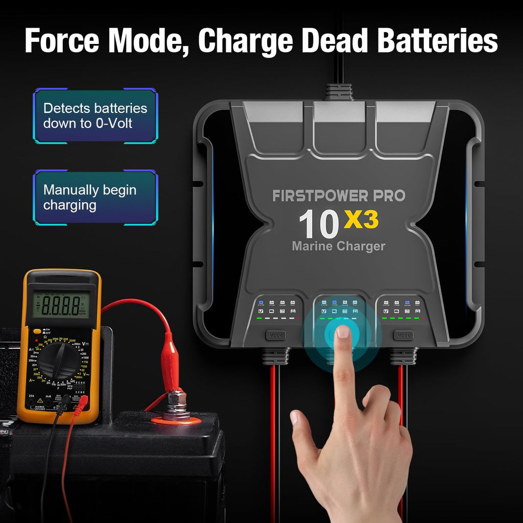 Marine Battery Charger 30A, 12V Waterproof Onboard Charger G29080