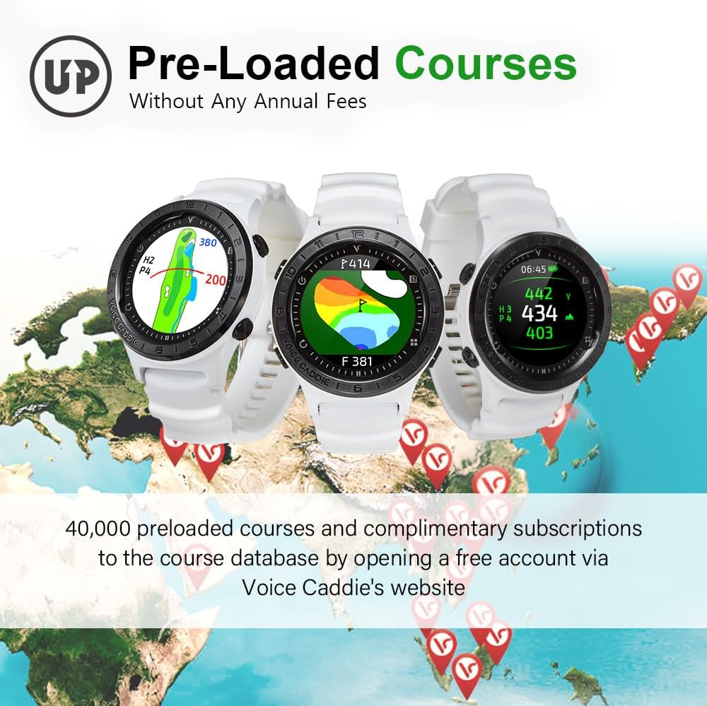 Lightweight Hybrid Golf GPS Watch with Color Touchscreen E35273