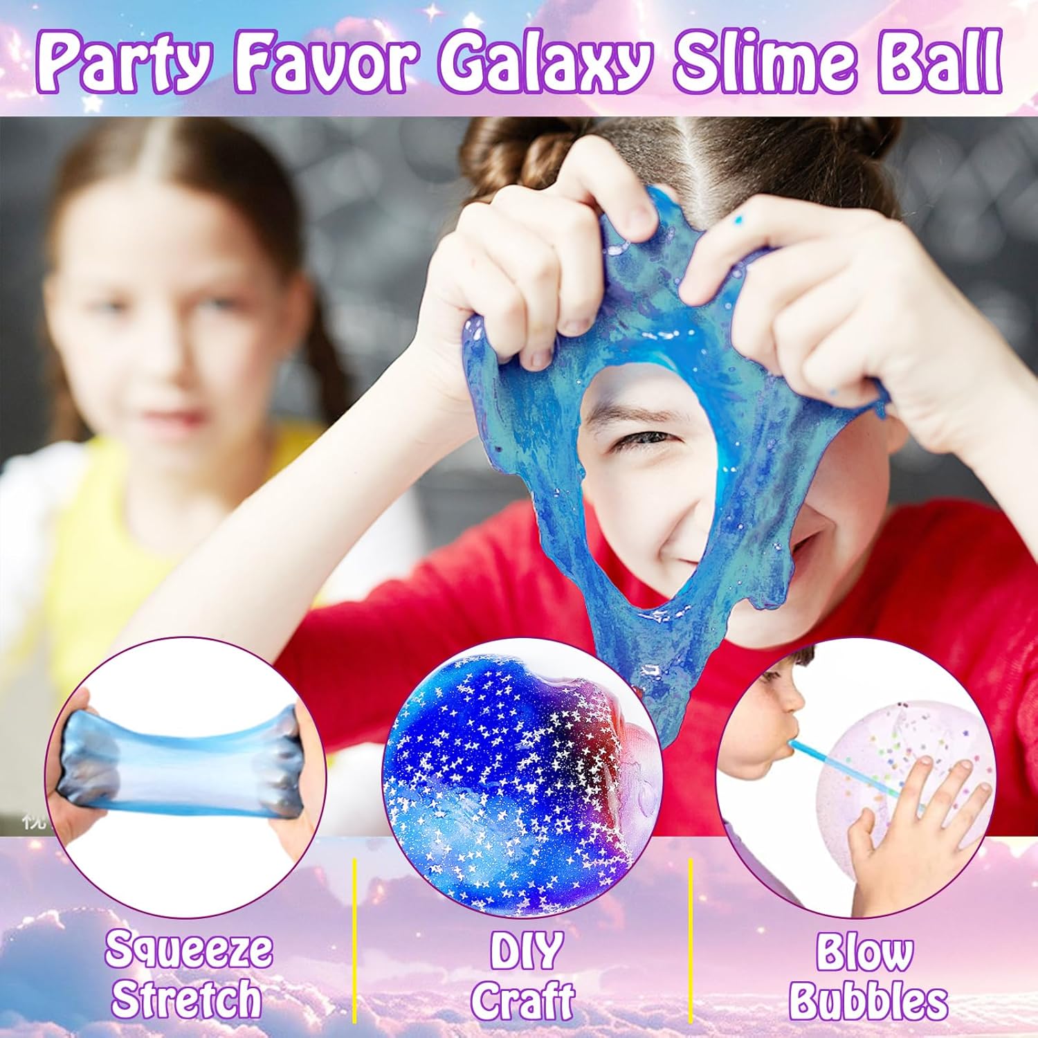 Slime Party Favors for Kids, Stretchy Non-Sticky Putty Kit L34779