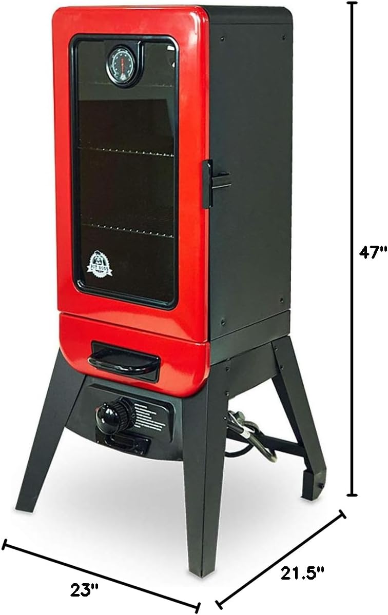 Vertical LP Gas Smoker, Red B536