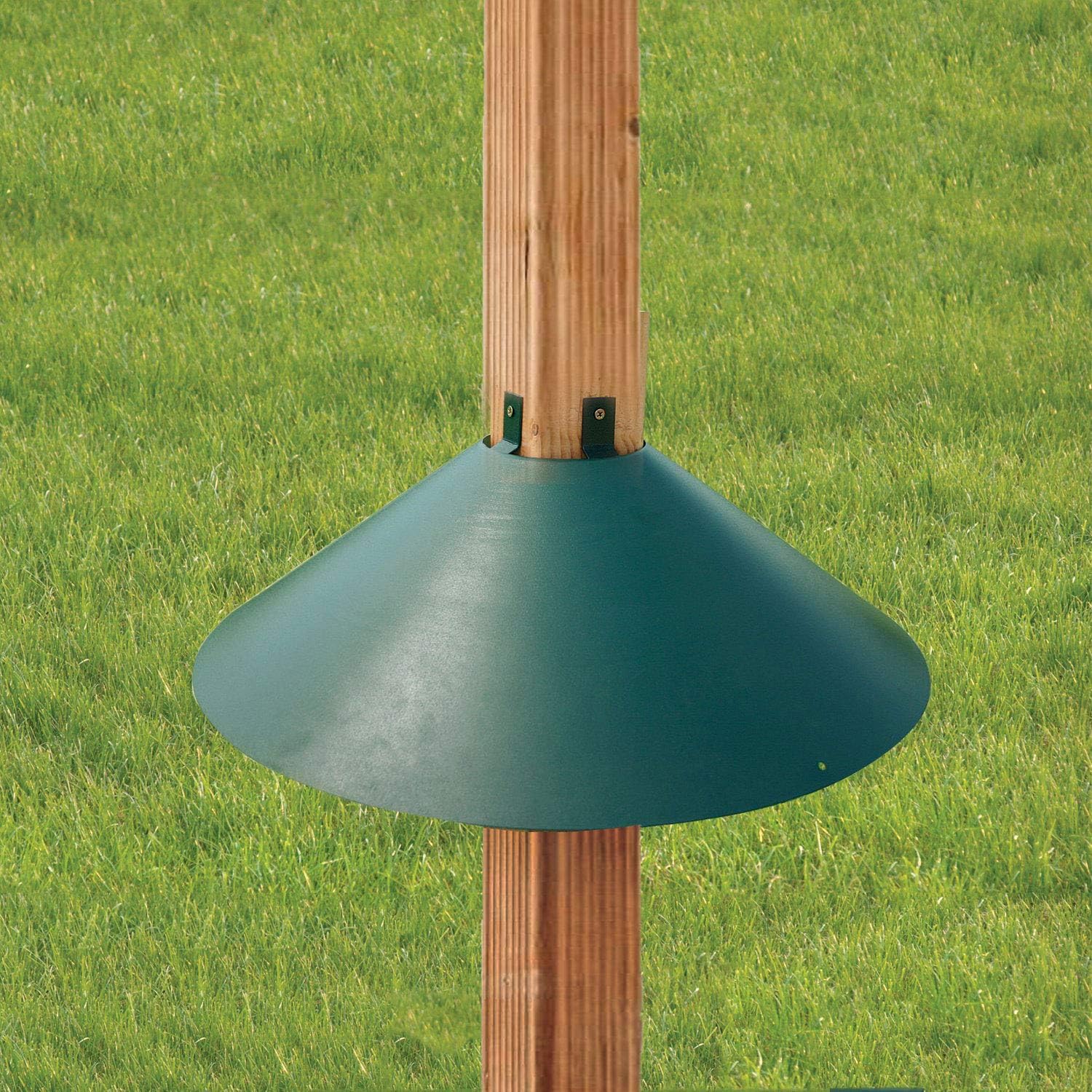 Metal Wrap Around Bird House Feeder Squirrel Baffle for 4x4 Inch Pole Post, 2 Pack E8391