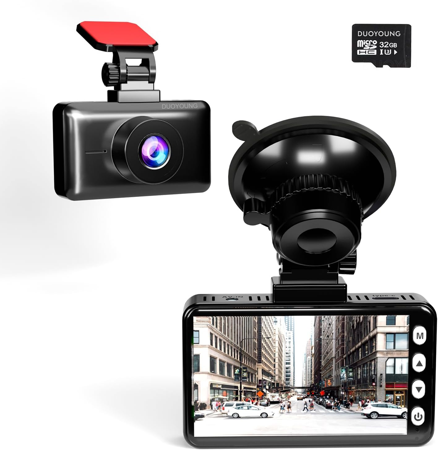 Dash Cam Front, Dash Camera for Cars with 4K UHD 3'' IPS Screen, Night Vision, 170° Wide Angle, Loop Recoding, G-Sensor,WDR Parking Monitor