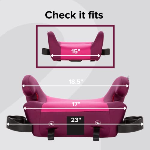 Backless Belt-Positioning Booster Car Seat with Dual Latch Connectors P6224