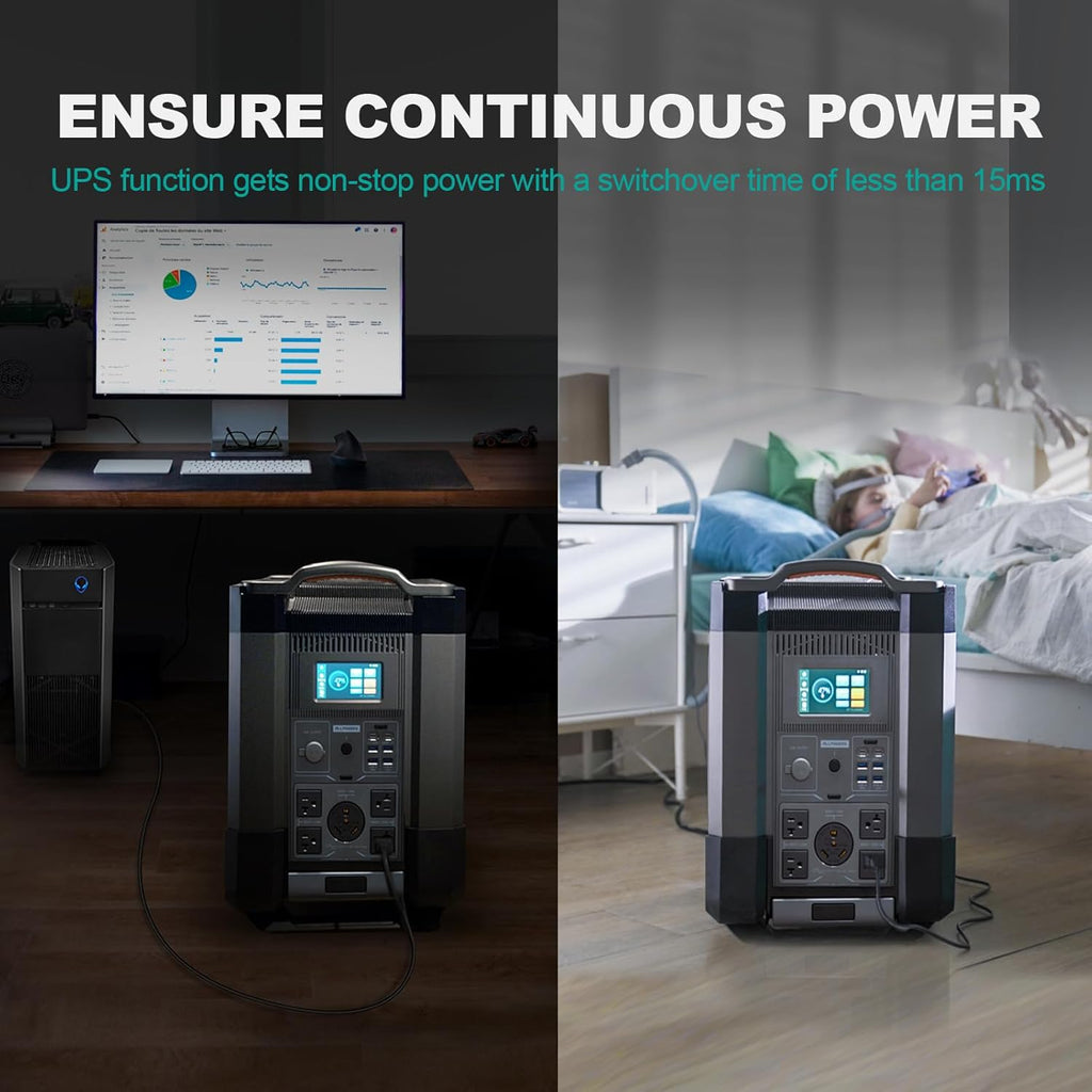 Portable Power Station 3456Wh LiFePO4, 3600W AC Output, Solar Generator for Home RV Camping S745253