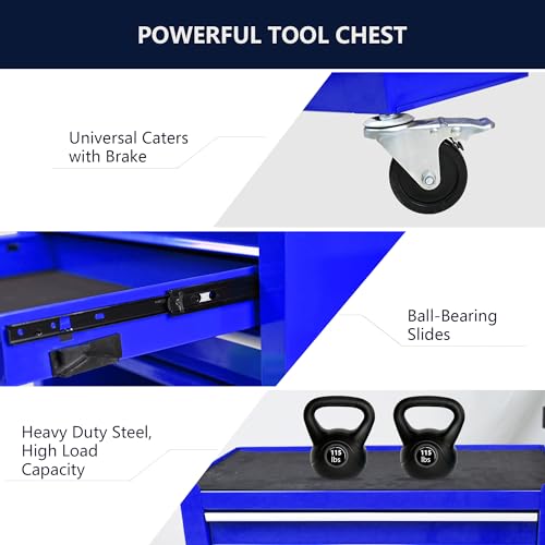 Rolling Tool Cart with Wheels, Metal Storage Cabinet for Garage and Workshop X862315